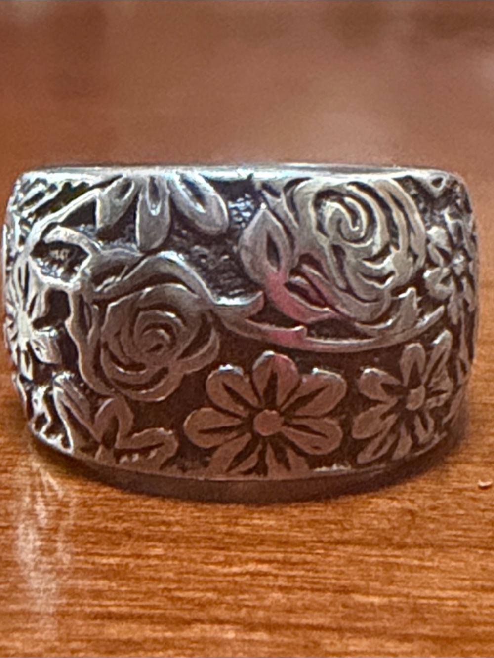 SILPADA RARE R1583 floral band ring 8